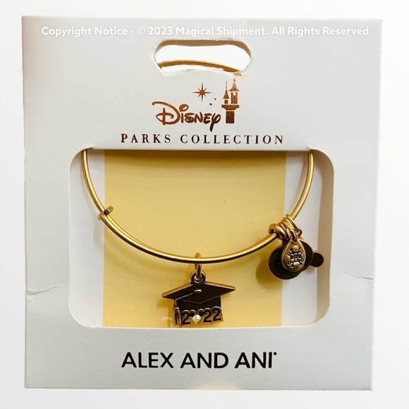 Disney Parks - Mickey Mouse 2022 Graduation Hat Bangle by Alex and Ani - Picture 1 of 2